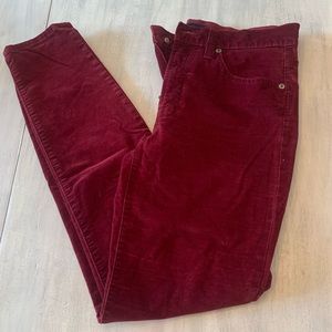 J. Crew Velvet Pants